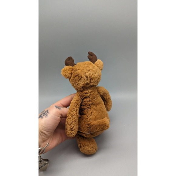 Jellycat Bashful Reindeer Tiny XS Size Deer Plush Lovey Stuffed Animal - Picture 2 of 4